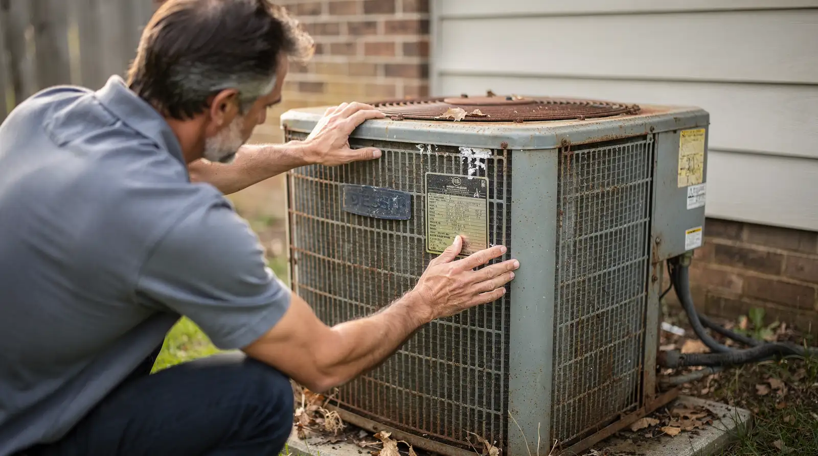 The average lifespan of a central air conditioning unit is 10-15 years.; Frequent repairs