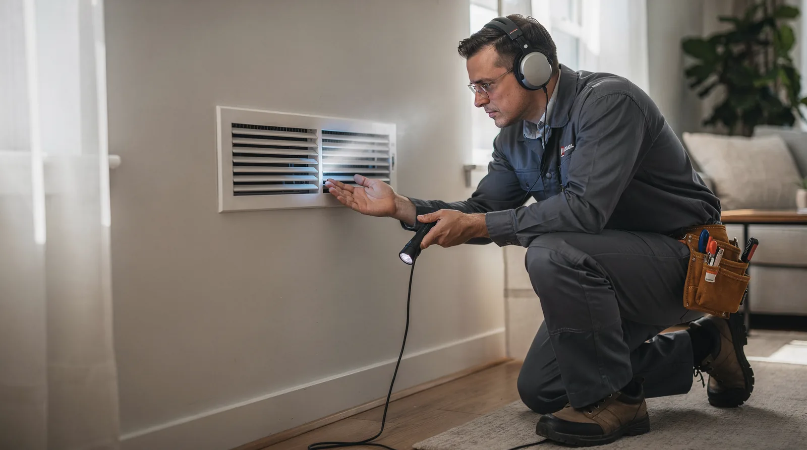 Weak airflow can be caused by clogged air filters, leaky ductwork, or a failing blower