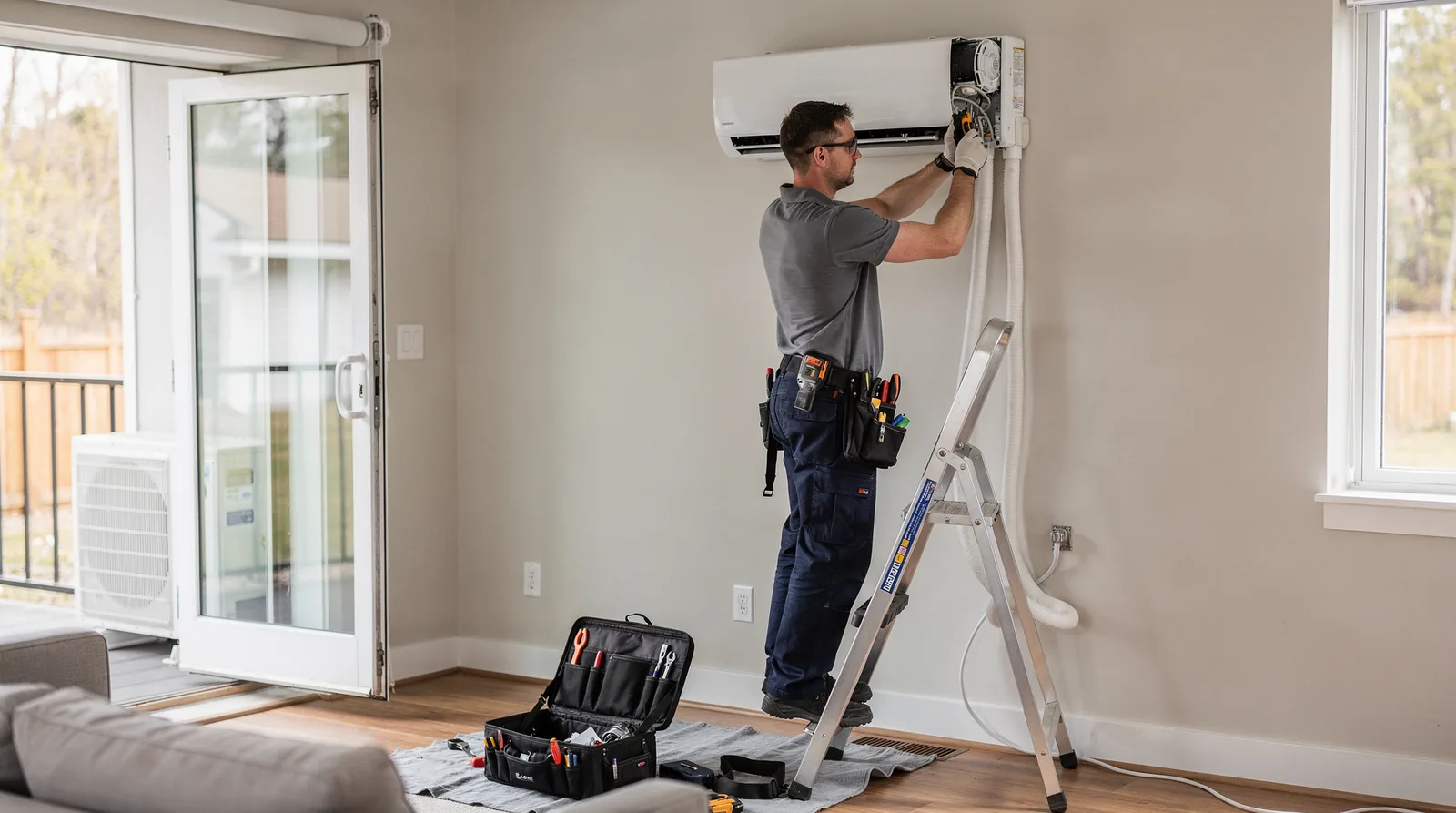Professional AC installation is a technical process best left to trained experts to avoid future